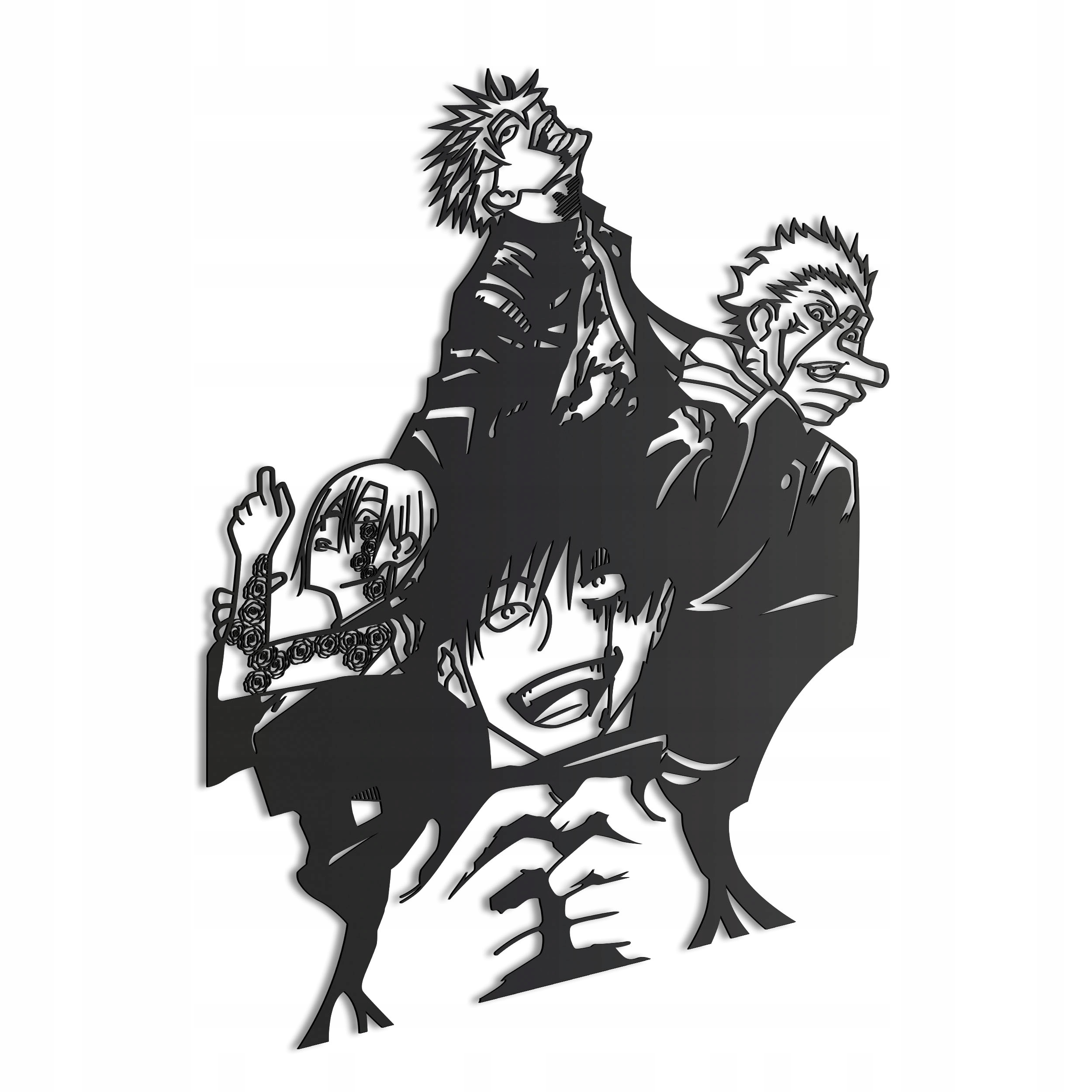 Dřevěný 3D obraz Anime Jujutsu Kaisen Nástěnný Dárek XL