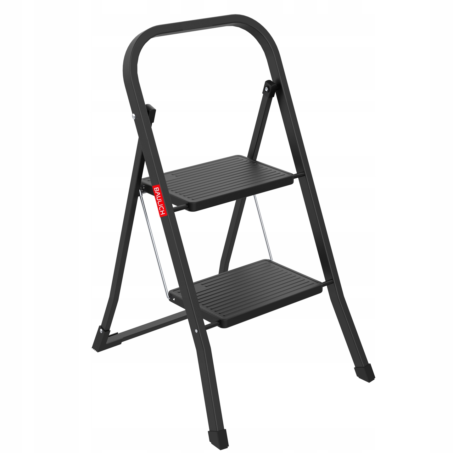 Žebřík s 2 stupni, lehký, skládací žebřík, široké schody Baulich