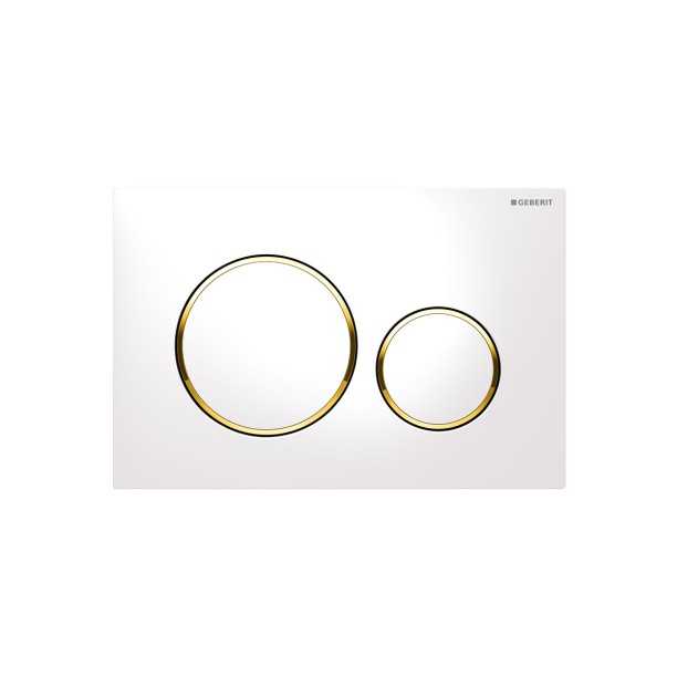 Geberit Sigma 20 przycisk spłukujący biały/złoty/biały 115.882.KK.1