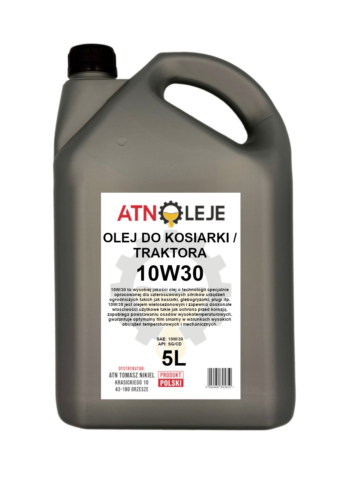 Olej Do Kosiarki Kosiarek Traktorka Sae 10W30 5 L agregatu ubijarki