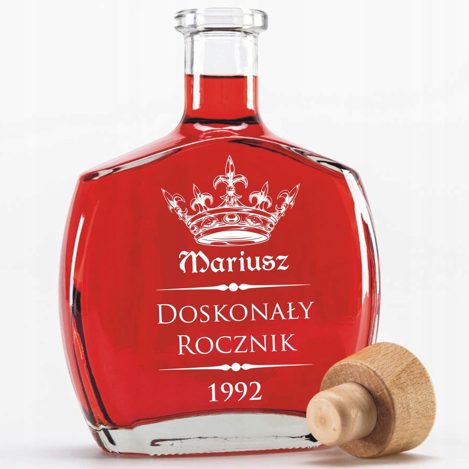 

Karafka na brandy whisky nalewkę 500ml z Grawerem