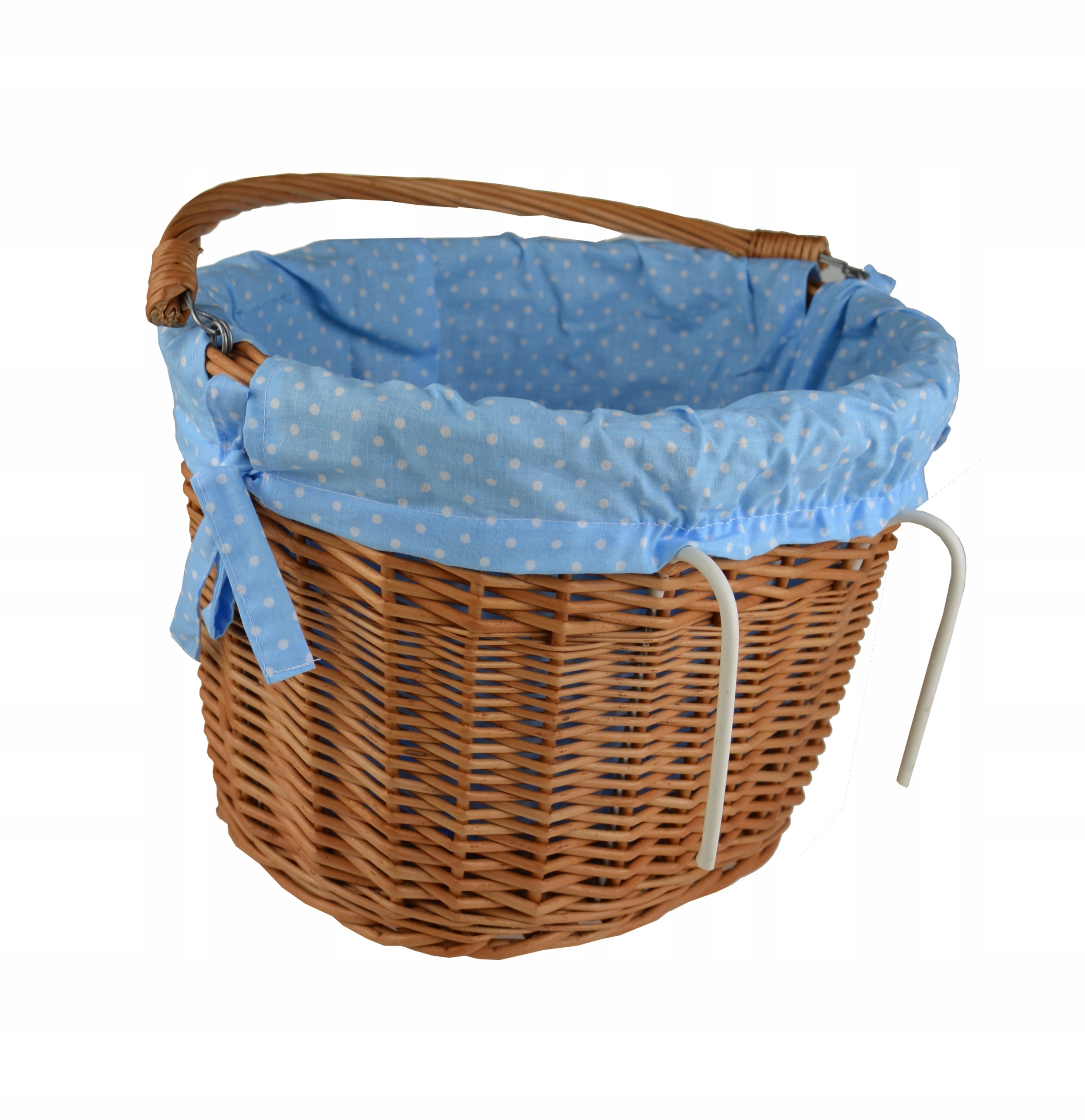 Wiklinowy KOSZYK NA ROWER na kierownicę + WKŁAD