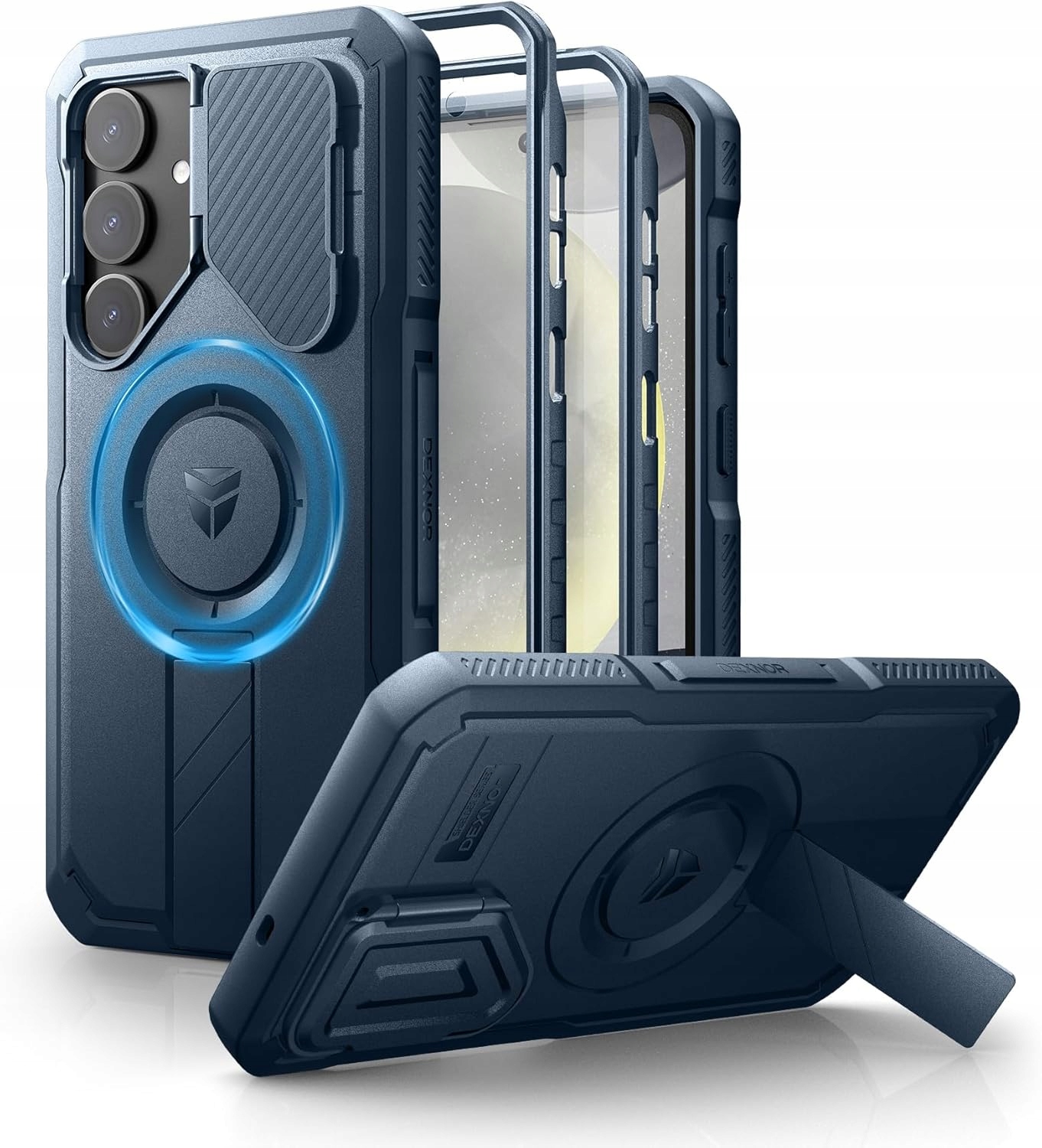 Dexnor etui 360 Magsafe Samsung Galaxy S25 Plus ochrona aparatu niebieski