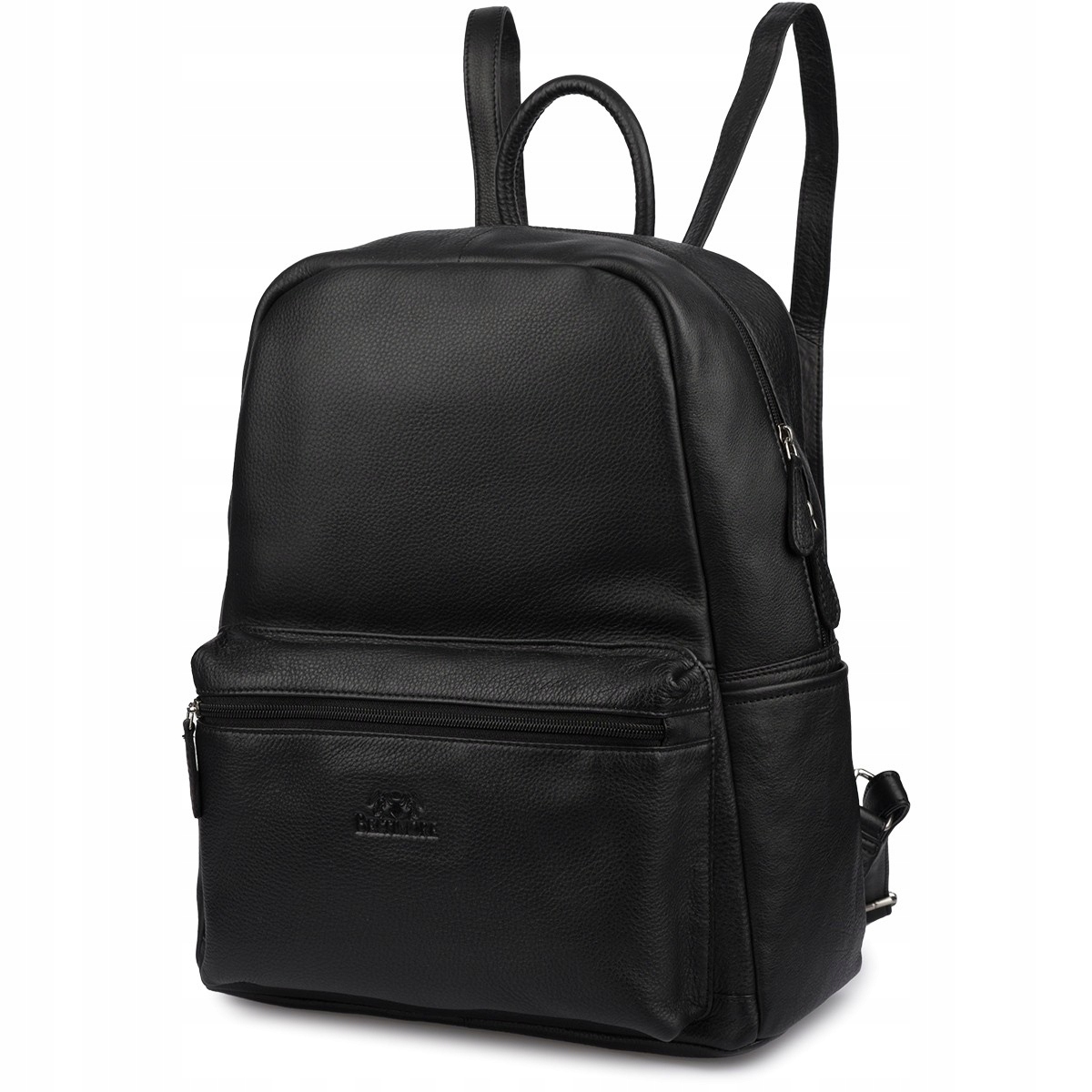 Batoh elegantní, velká italská kůže, černý Beltimore P16