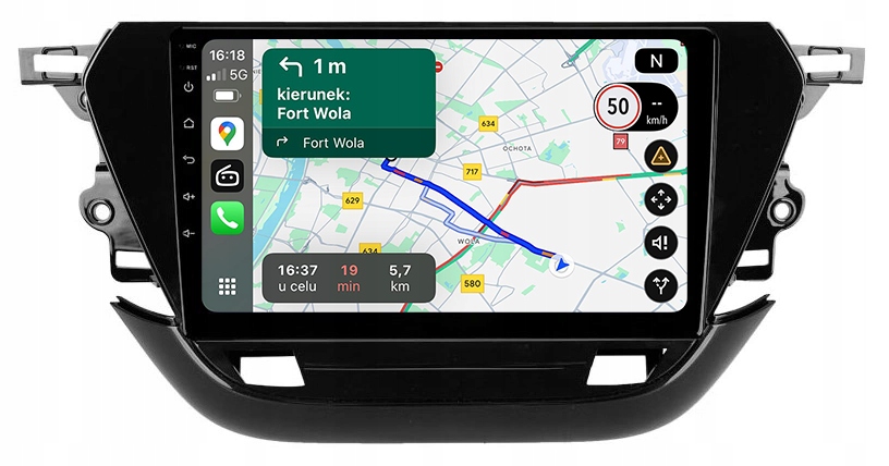 Opel Corsa F 2019+ Rádio Navigace Android Carplay Mapy 8GB/128GB Dsp