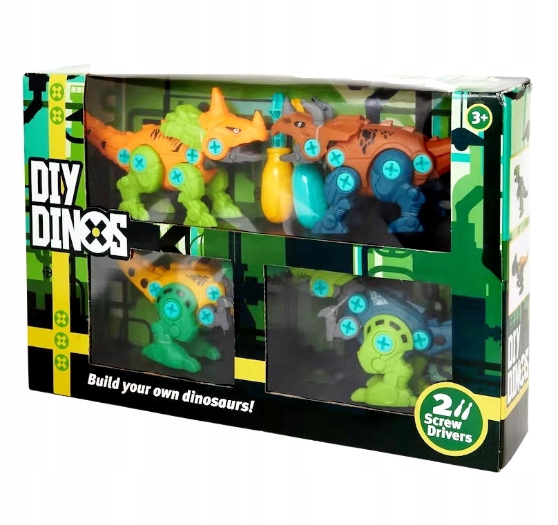 

Dinozaury Zrób to sam 4szt +2 Śrubokręty