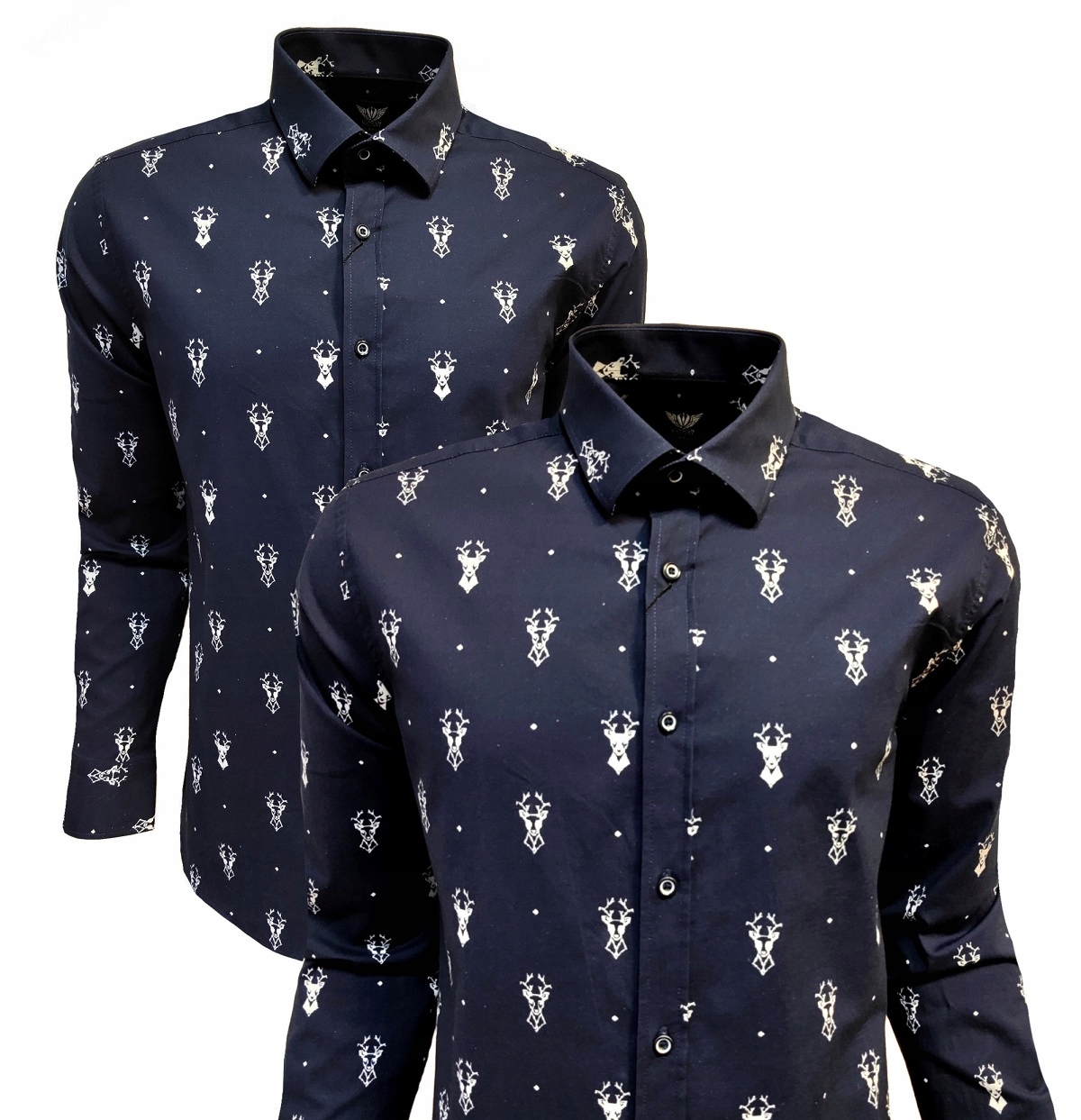 Pánská Společenská Košile Pro Volný Čas Vánoční Sob Námořnická Modrá M