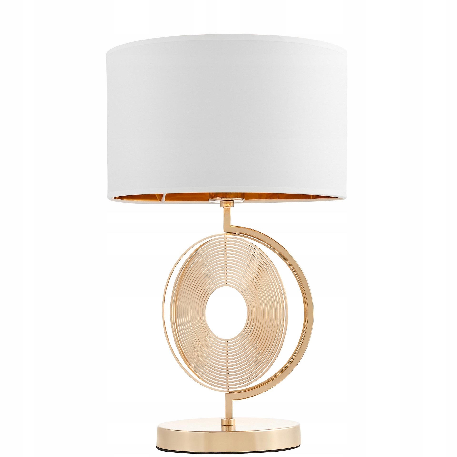 Lampka nocna biało-złota Monteroni Led glamour do sypialni 1xE27