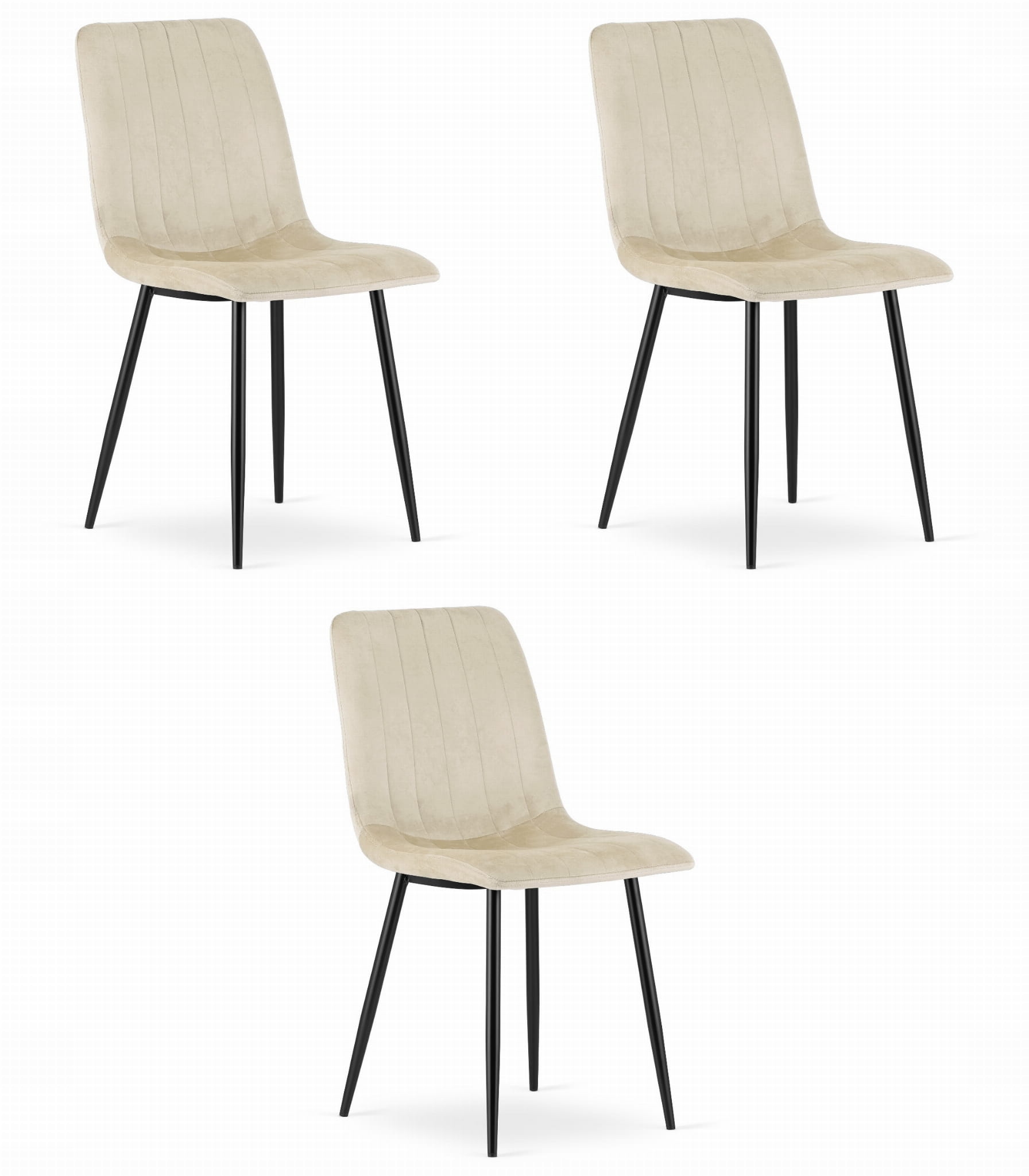 Křeslo Lava světle béžová samet x 3