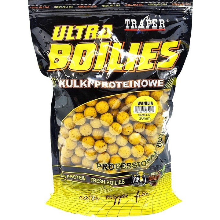 Kulki Traper Proteinowe Ultra 20MM 1KG Wanilia 18378