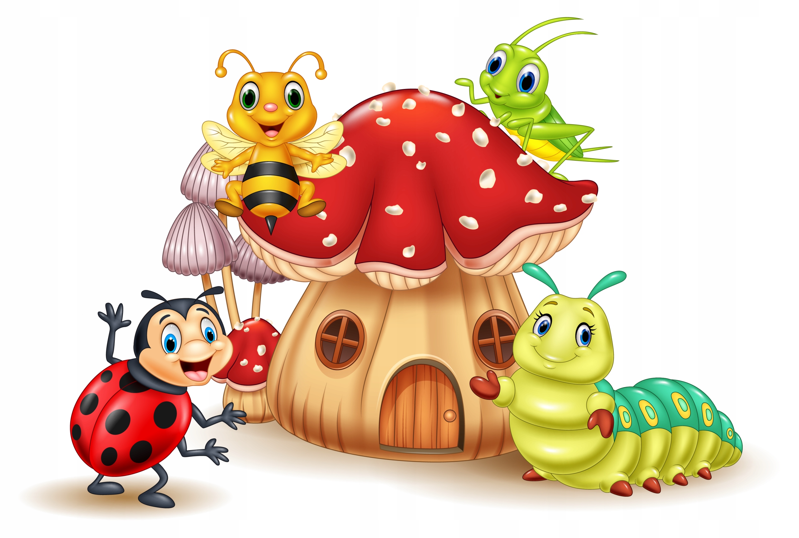 

Naklejka Na Okno Lustro Szybę Owady Łąka Muchomor