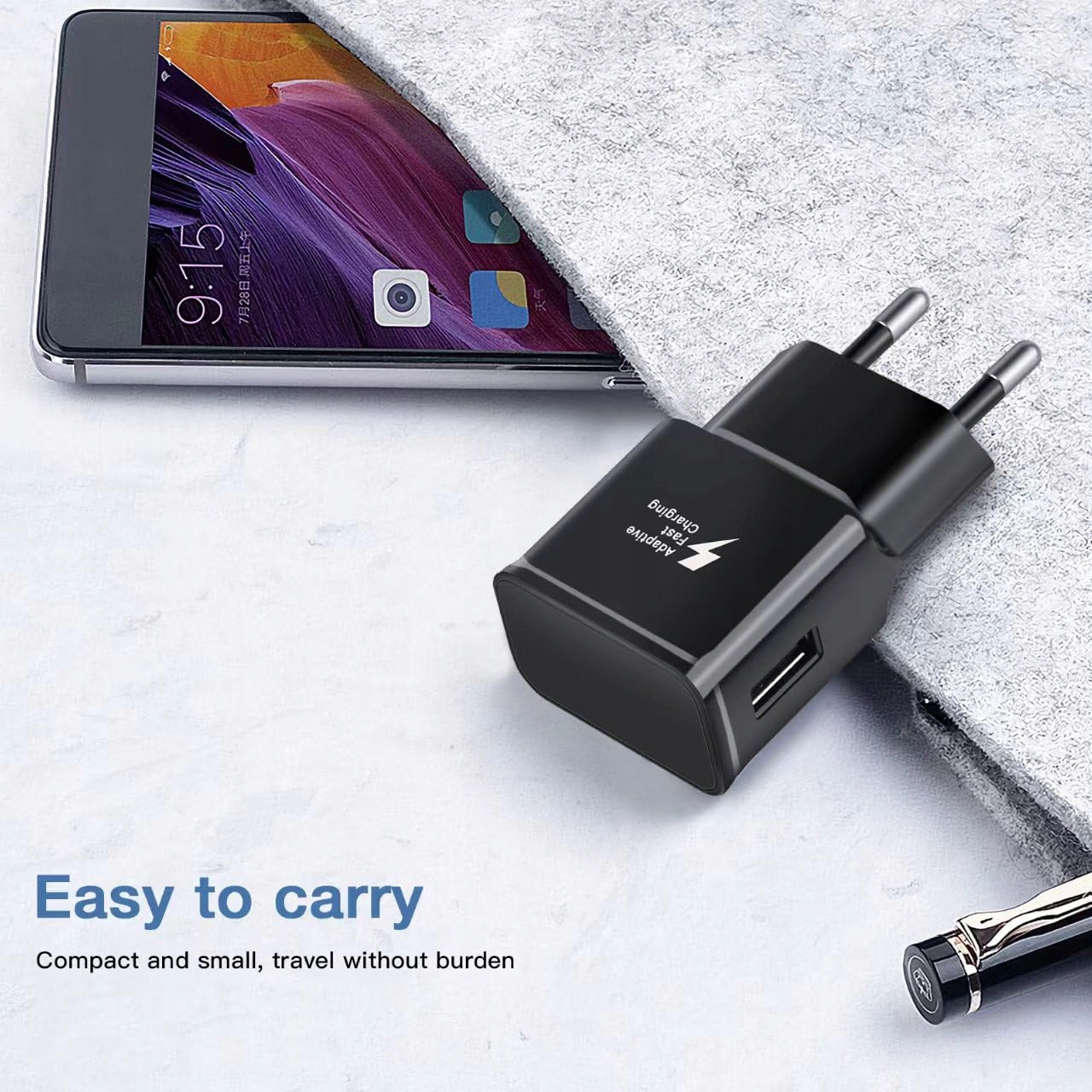 SZYBKIE ŁADOWANIE ZESTAW 2x USB Ładowarka z 2M Kablem Typ C — miniatura 4