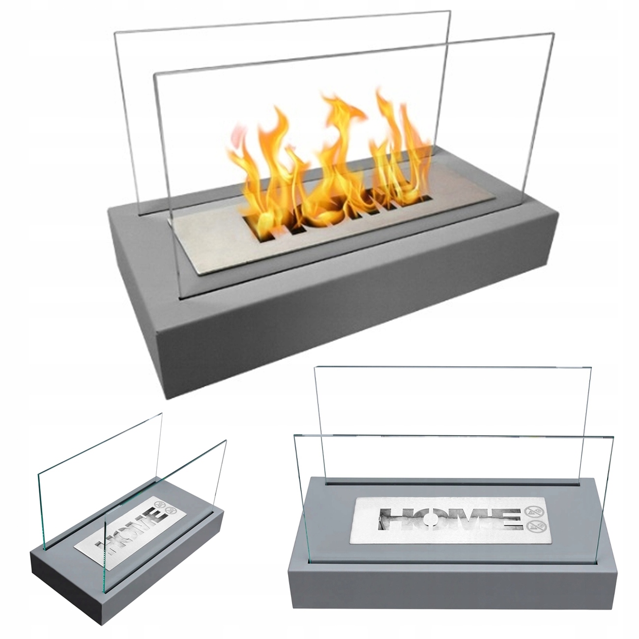 Voľne Stojaci Biokrb 36 X 18 X 22 CM Home Šedý Strukturálny Mat