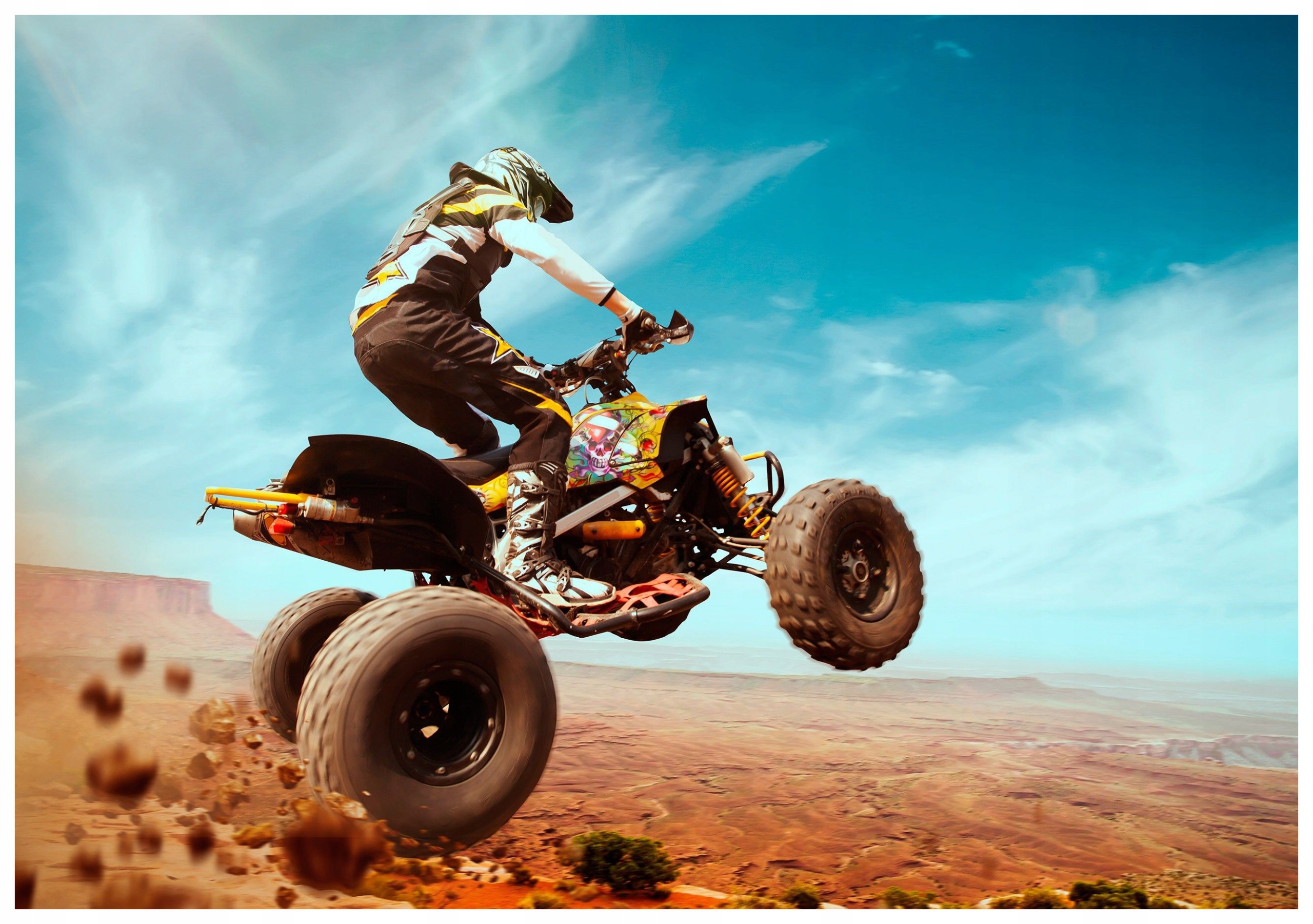 Vliesová fototapeta Quad Adrenalin na stěnách, loftový styl 254x184 lepidlo