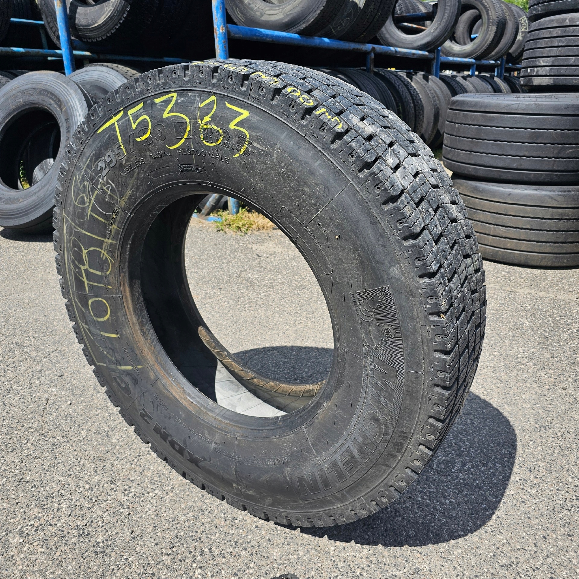 295/80R22,5 MICHELIN XDN2 GRIP 17mm OPONA UŻYWANA NAPĘDOWA CIĘŻAROWA (T5383 Szerokość opony 295 mm