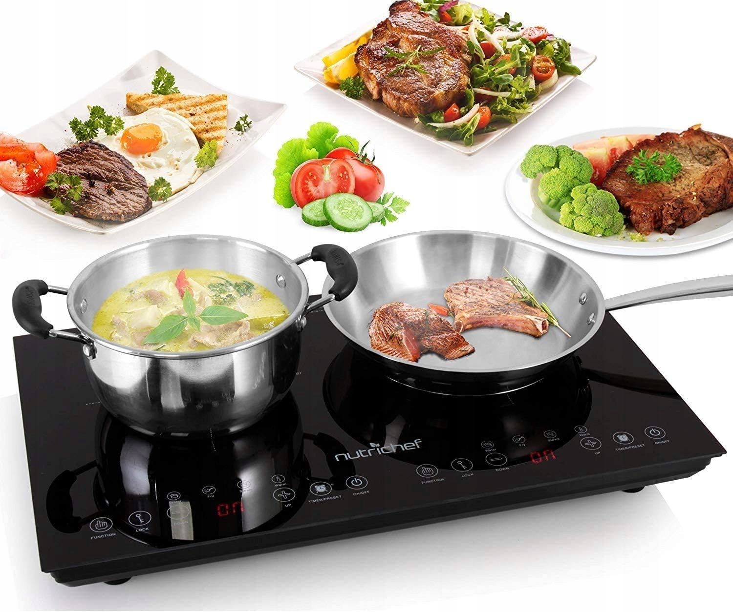 Přenosná Indukční Elektrická Dvouplotýnková Varná Deska 3600 W