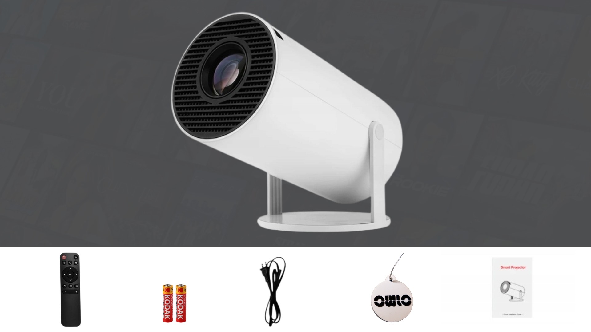 Rzutnik Projektor 2025 NOWY FULL HD 4K WiFi Pilot Android TV HY300 PLUS LED Model Projektor Rzutnik LED OWLOO Android TV