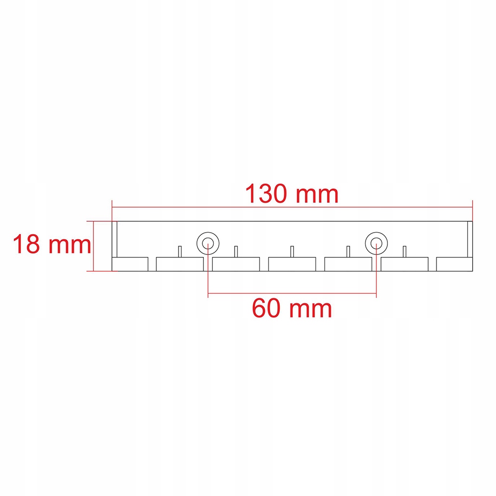 Listwa ścienna blokująca sznurki w suszarkach 6 prętowych biała wytrzymała EAN (GTIN) 5906329301758