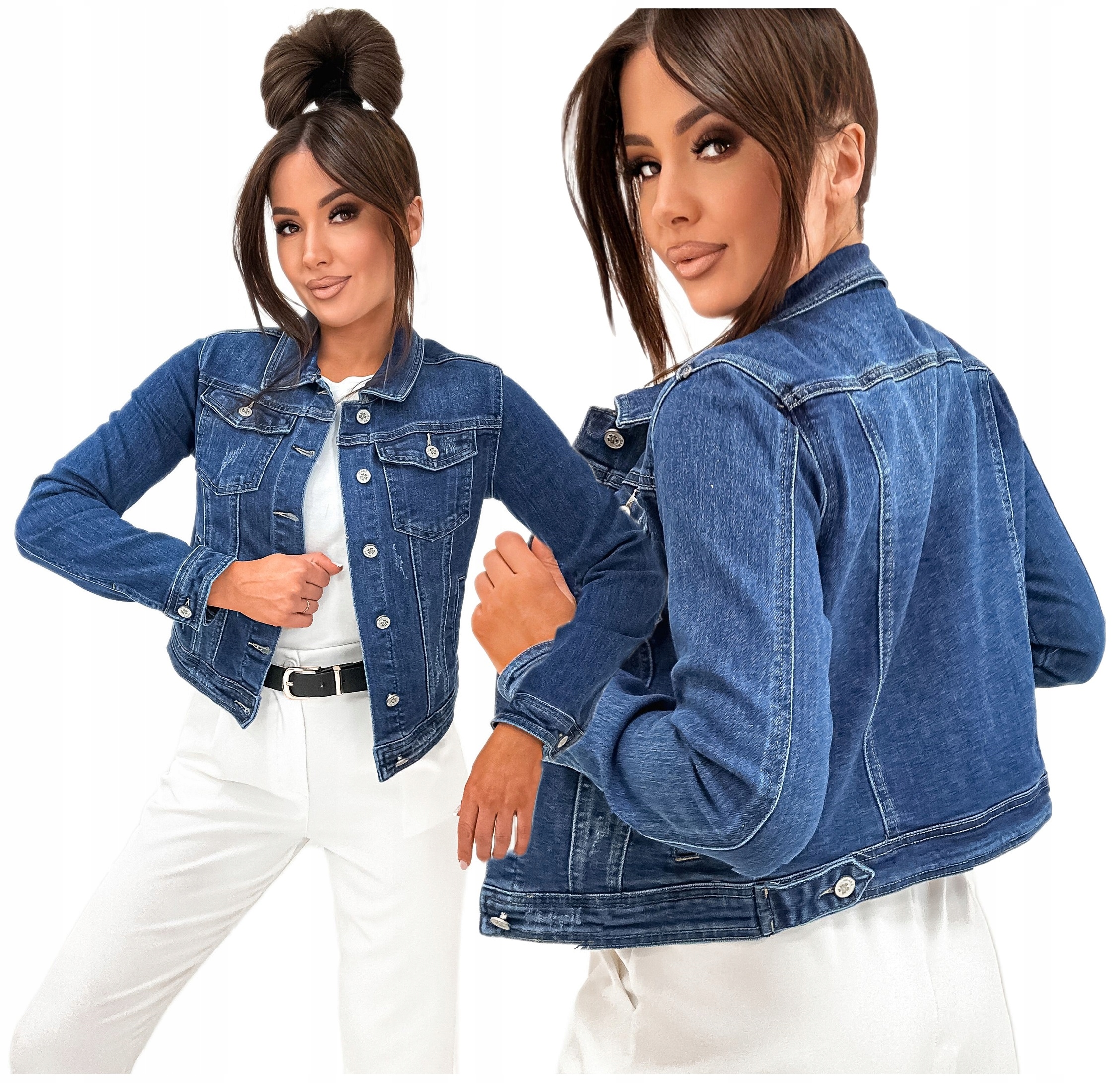 Kurtka Jeansowa Damska Katana Wiosenna Denim 802 Rozmiar L