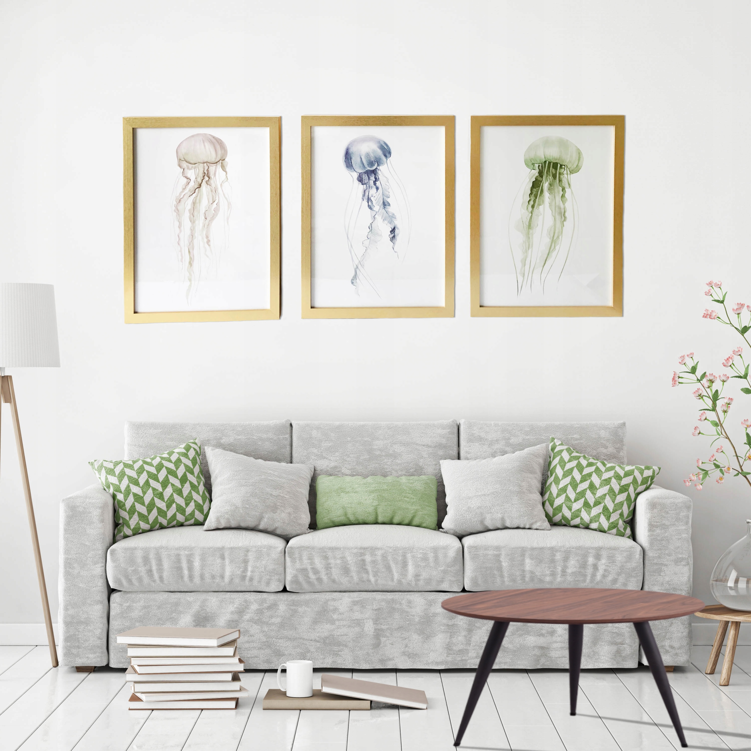 Drewniany okrągły szeroki stolik kawowy dąb LOFT Marka Viking