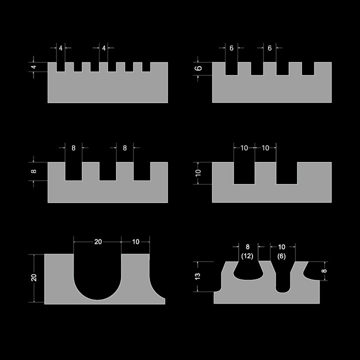 TEBO BLAT WYMIENNY 280X115MM ZĄB 6MM PTSJ06 Typ paca