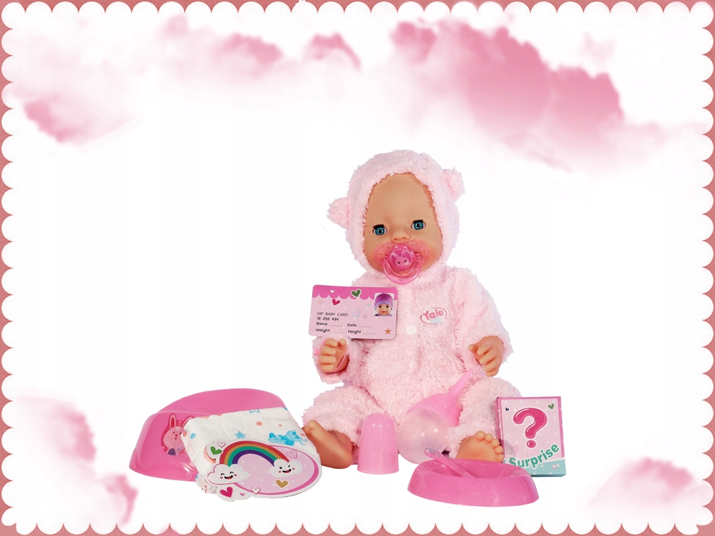 DUŻA LALKA BOBAS INTERAKTYWNA Z AKCESORIAMI DLA DZIEWCZYNKI Baterie Niewymagane