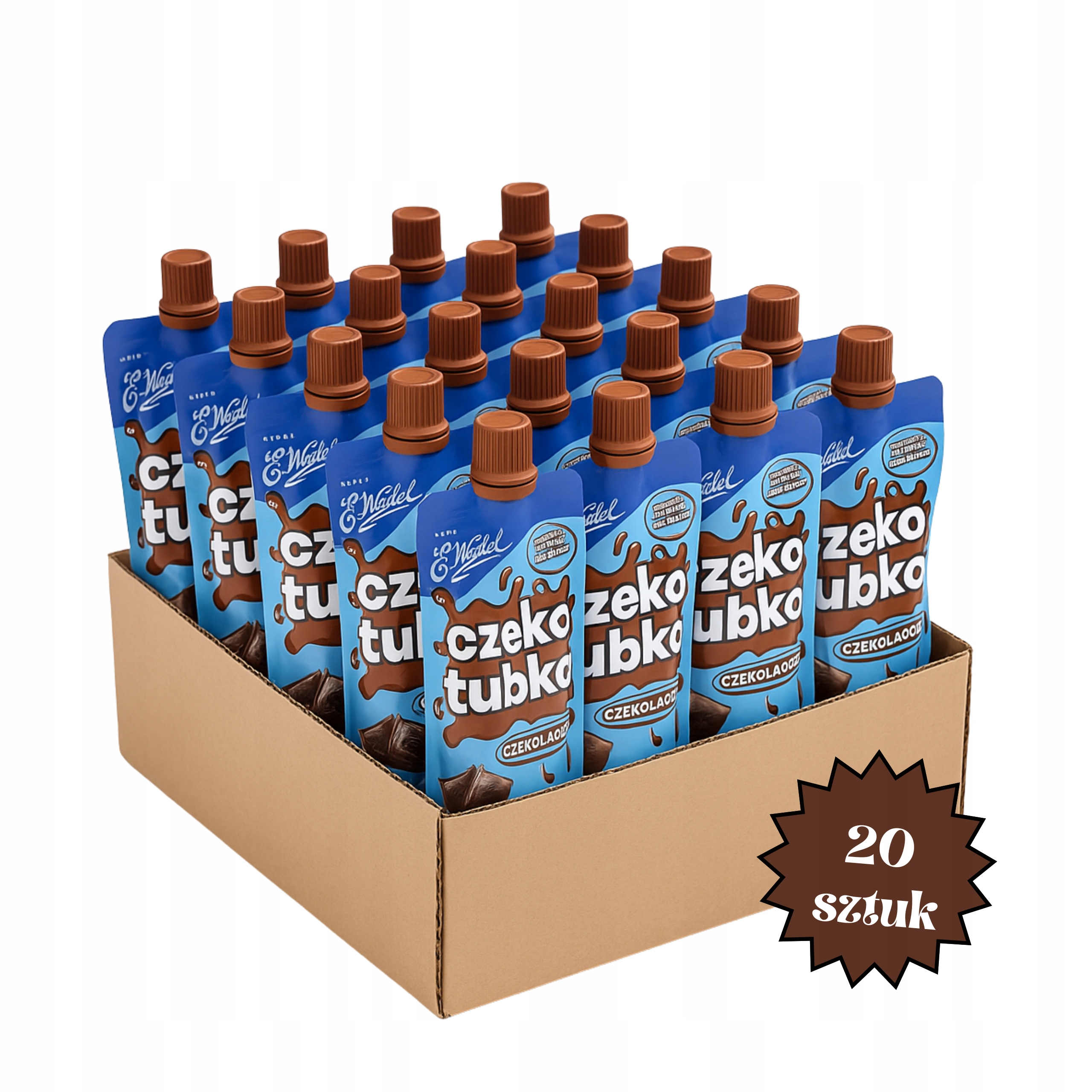 Czekotubka Czekoladowa E.Wedel krem czekoladowy zestaw 20szt x 50g