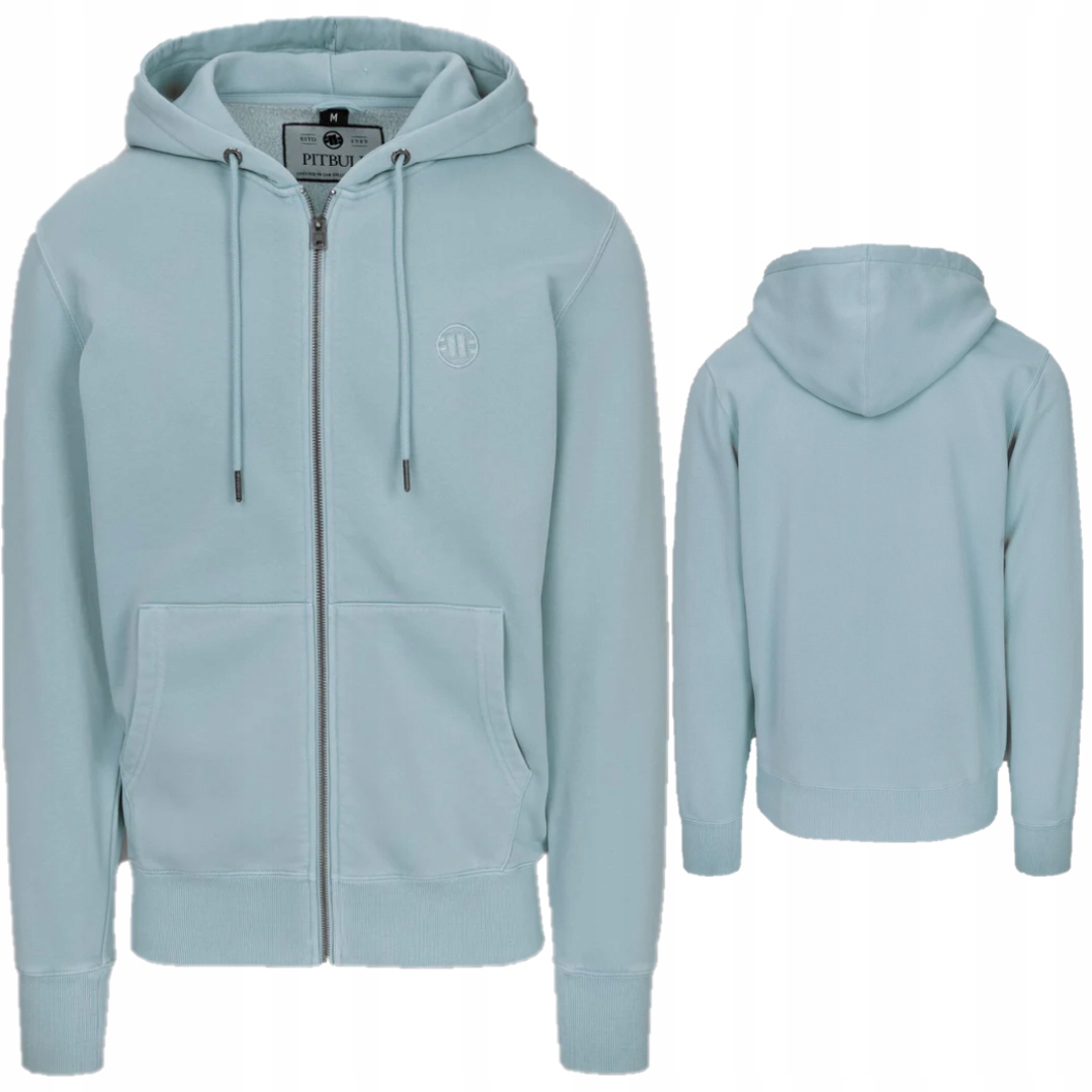 Pitbullwestcoast Rozepínací Mikina S Kapucí Lancaster II Světle Modrá XXL