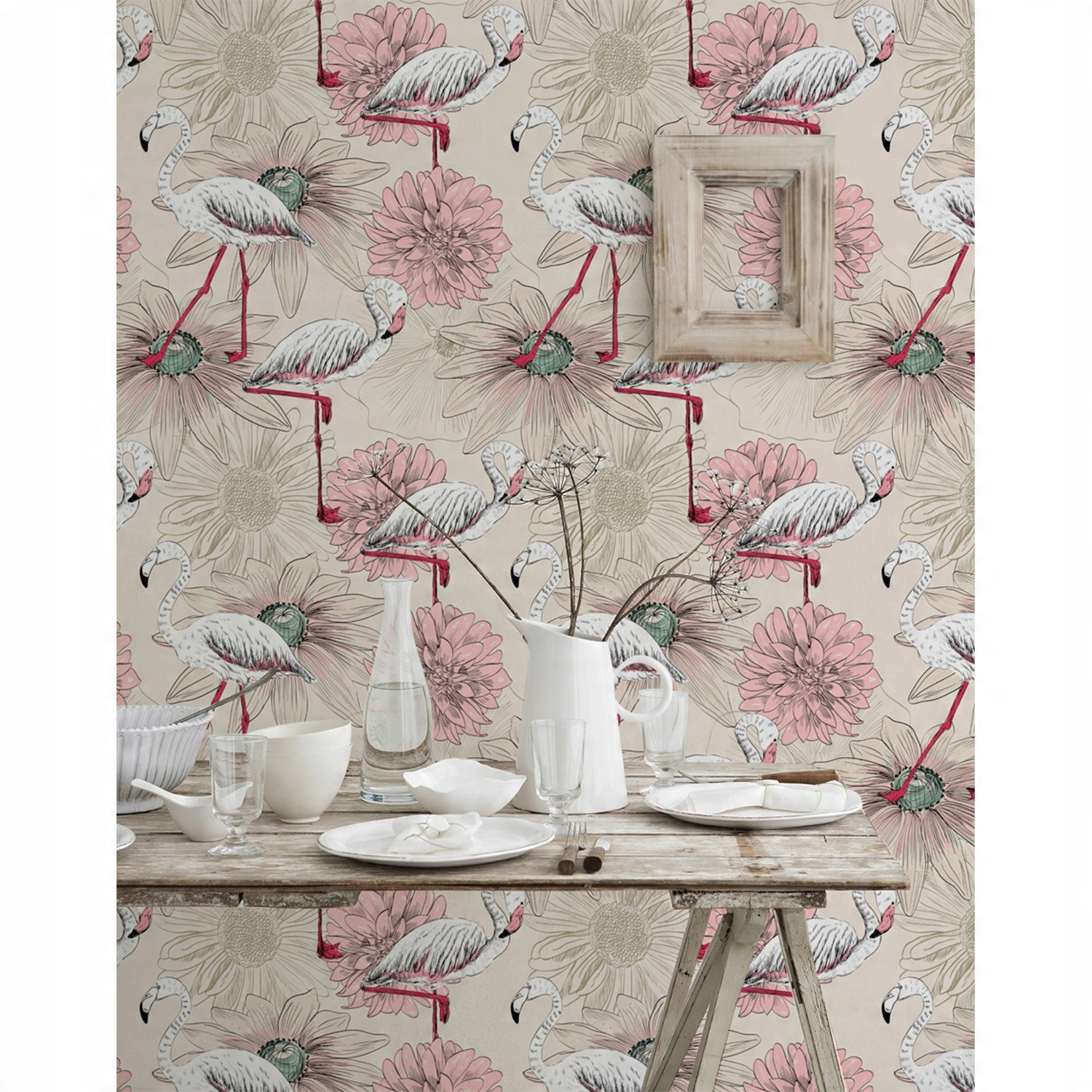 

Fototapeta flizelina Romantyczne flamingi 254x184