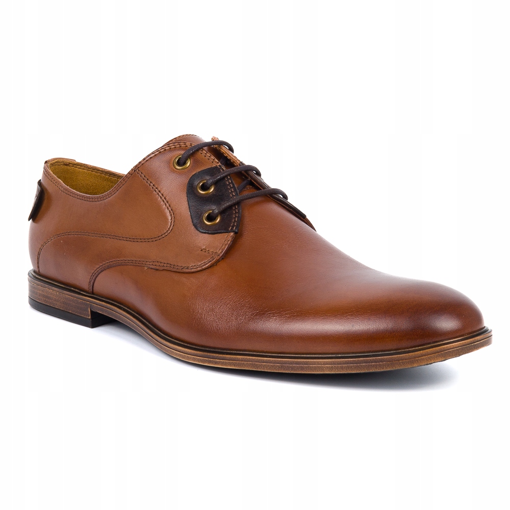 Pánské polobotky Conhpol C-5488 hnědé, šněrovací, kůže, velikost vel. Sellecti