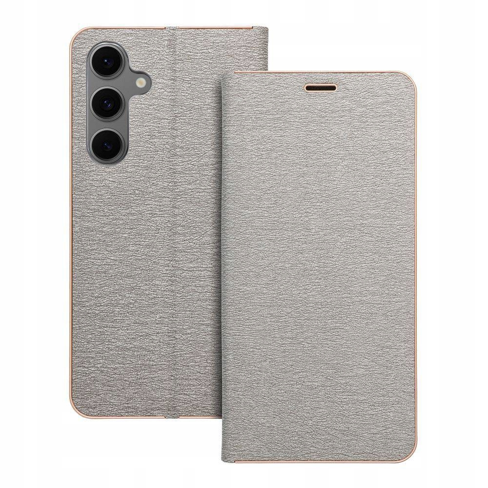 Etui Luna Book Gold Do Samsung S24 Fe Srebrny