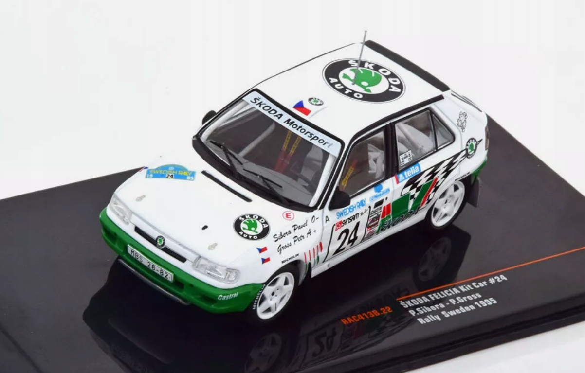 Škoda Felicia Kit Car #24 Rally Švédsko 1995 1:43 Ixo 413B