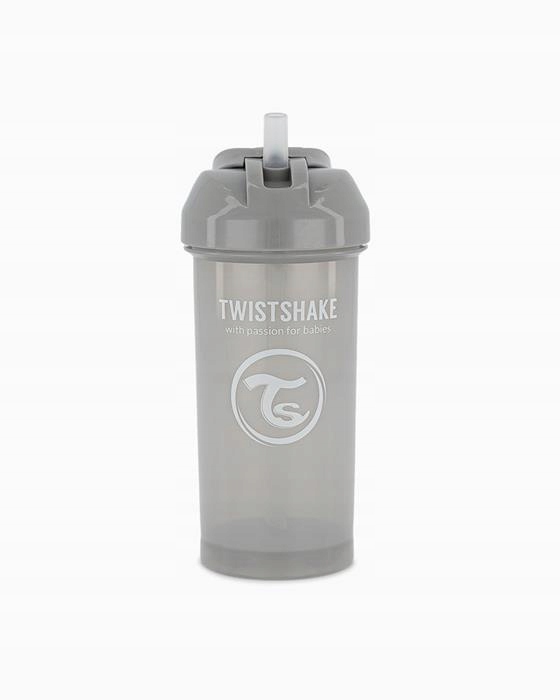 

TwistShake Kubek Niekapek Słomka 360ml Szara 6m+