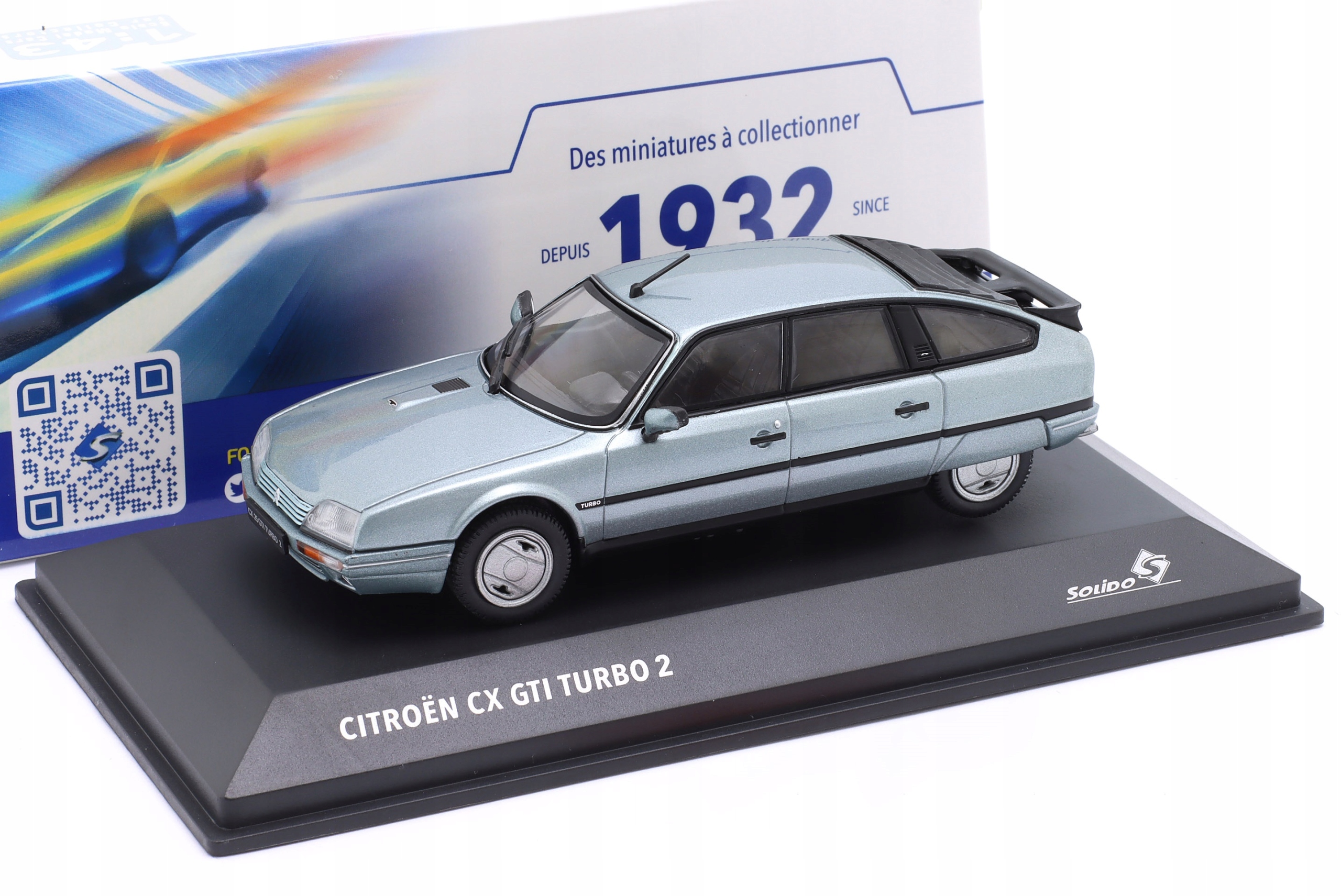 Solido Citroen CX Gti Turbo II 1988 světle modrá metalíza 1:43