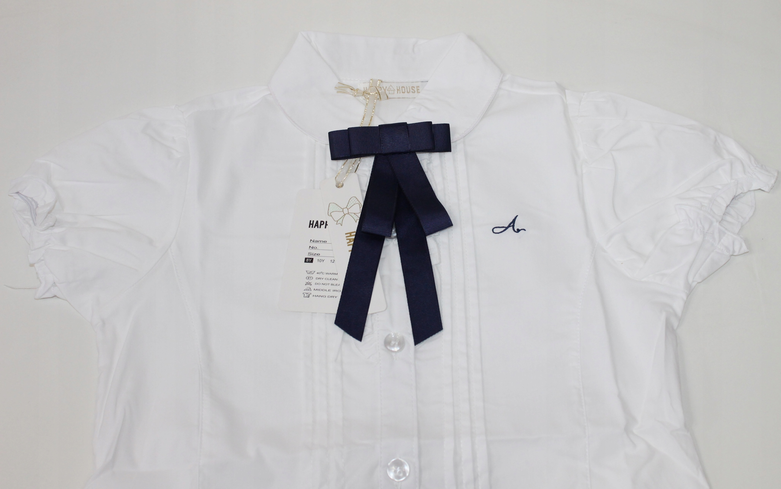 Koszula bluzka BIAŁA 134-140 cm 10 lat SZKOŁA Marka Happy House