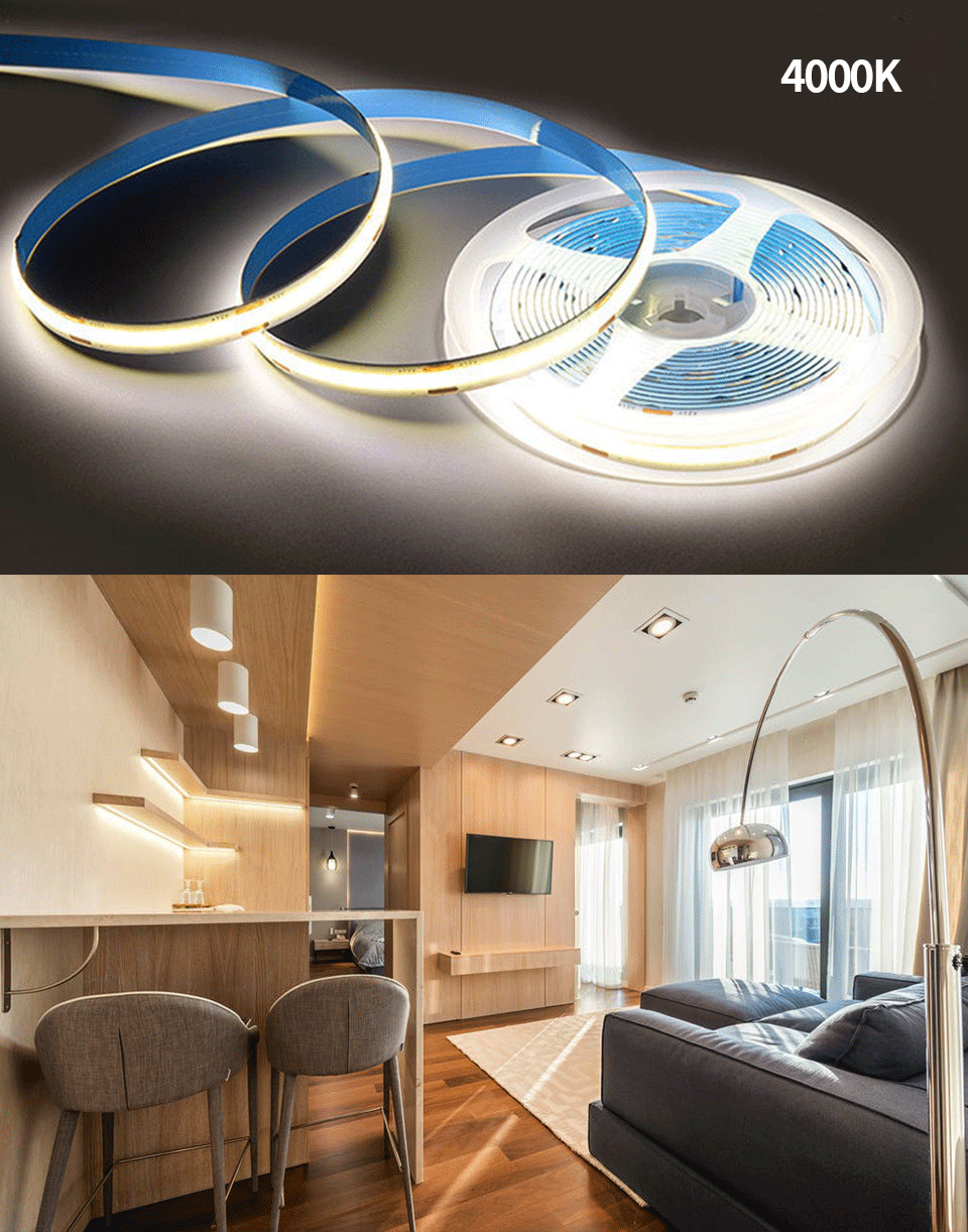 TAŚMA LED COB 12V 12w/m ip44 NEON NEUTRAL 1m LINIA Napięcie (V) 12V DC