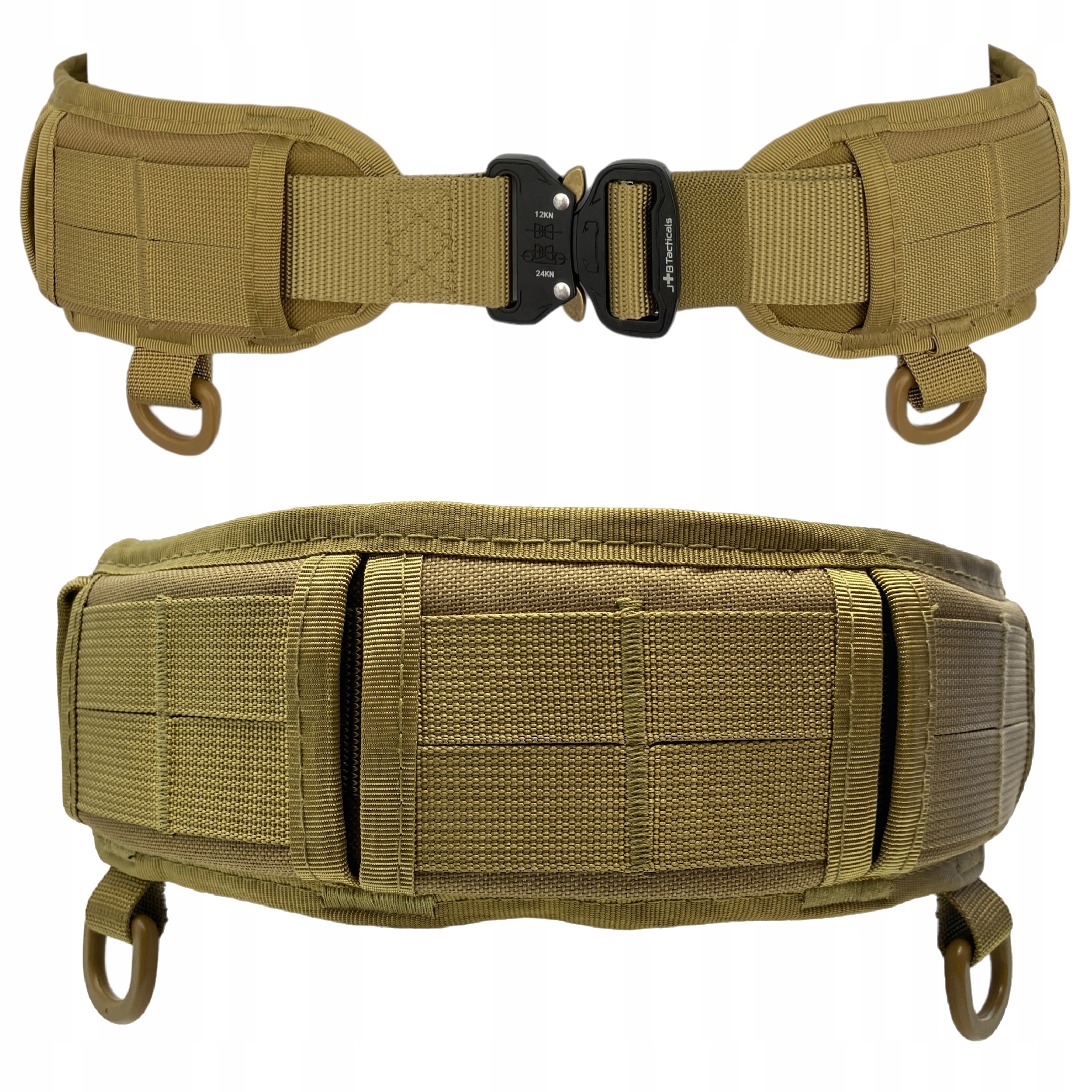 Pas Pasek Taktyczny Bojowy Strzelecki Wojskowy Molle Brązowy Premium