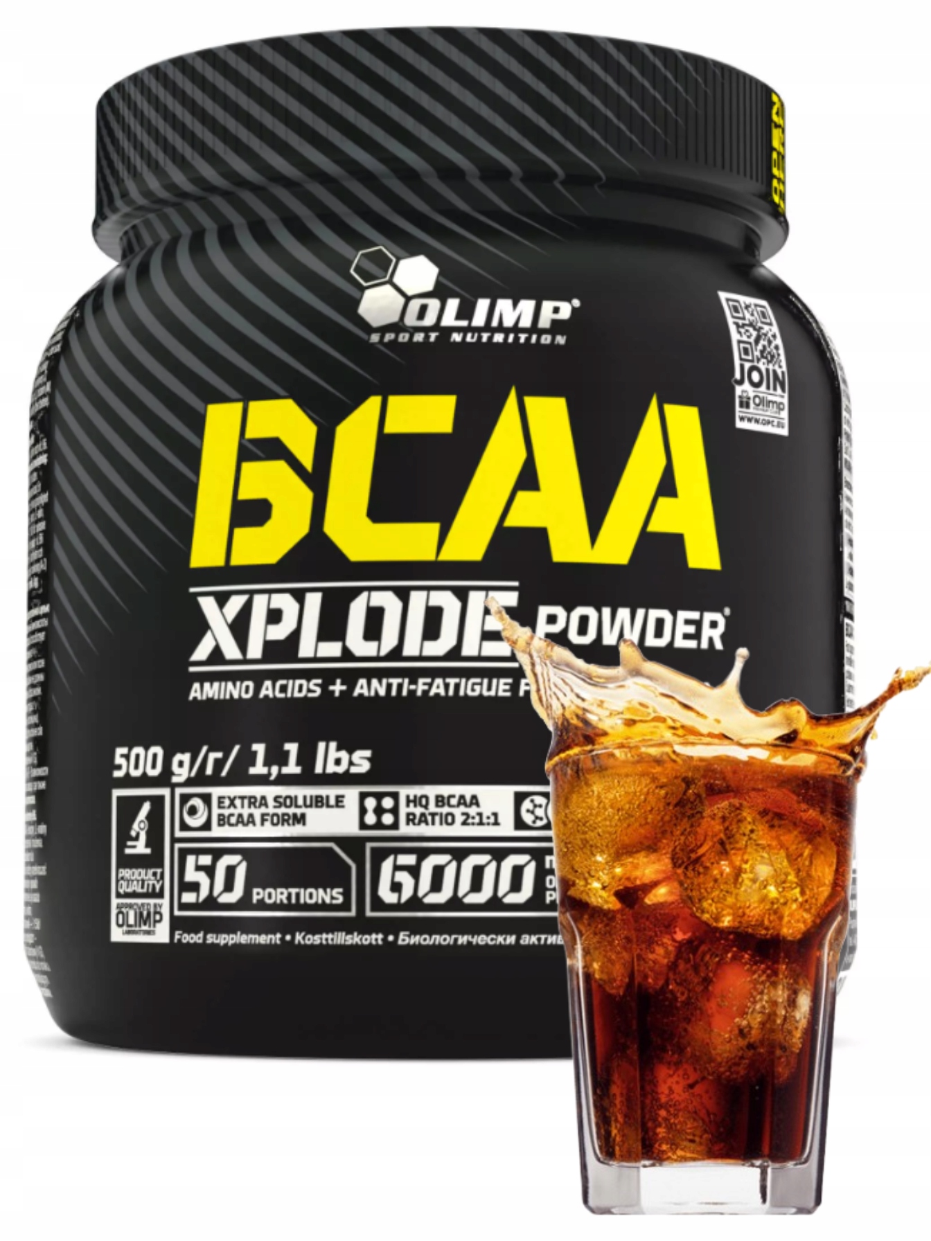 Olimp Bcaa Xplode Powder 500g Cola Aminokyseliny Regenerace Svalová hmota