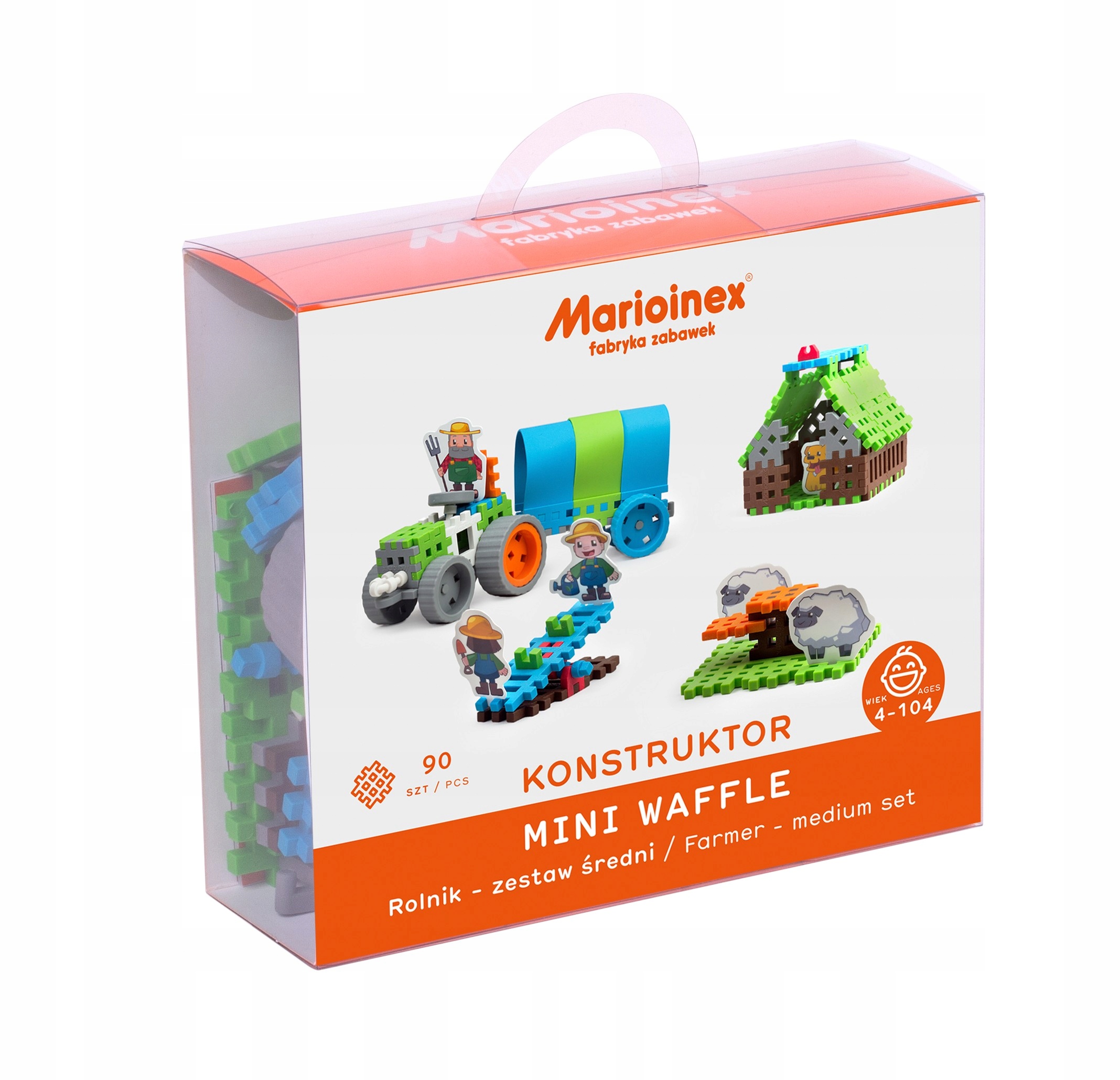 

Klocki Waffle Mini Rolnik Średni Blister 90 El.