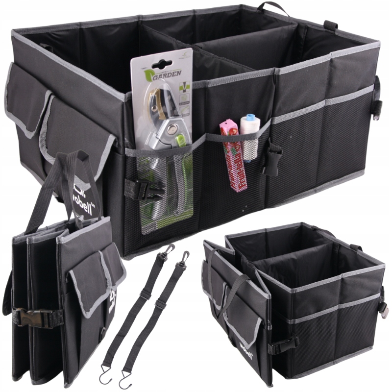 Organizér do zavazadlového prostoru auta XL Vyztužená taška 3 Komory Skládací Big