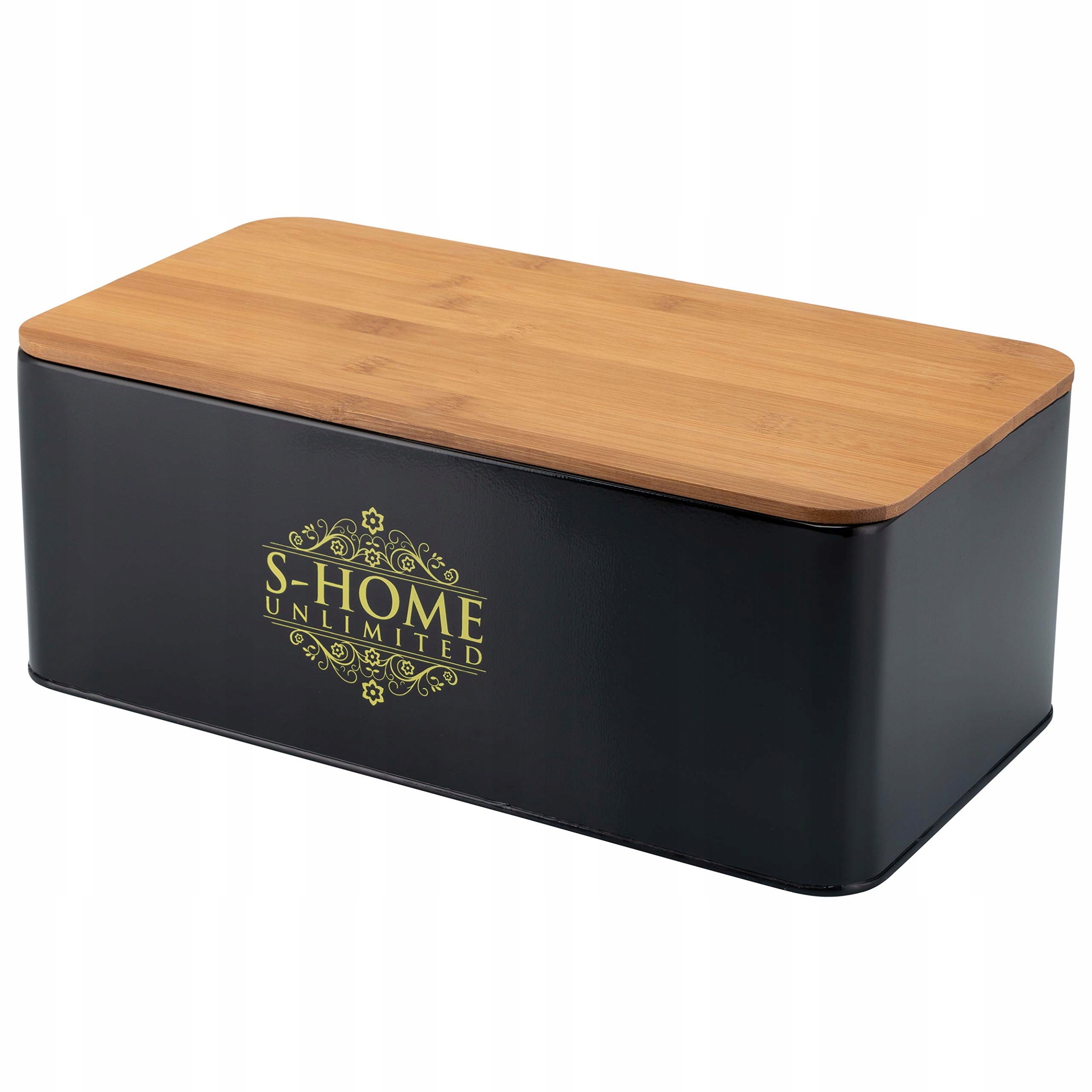 Stilový chlebník s bambusovým víkem 33x18x12 cm pro skladování pečiva