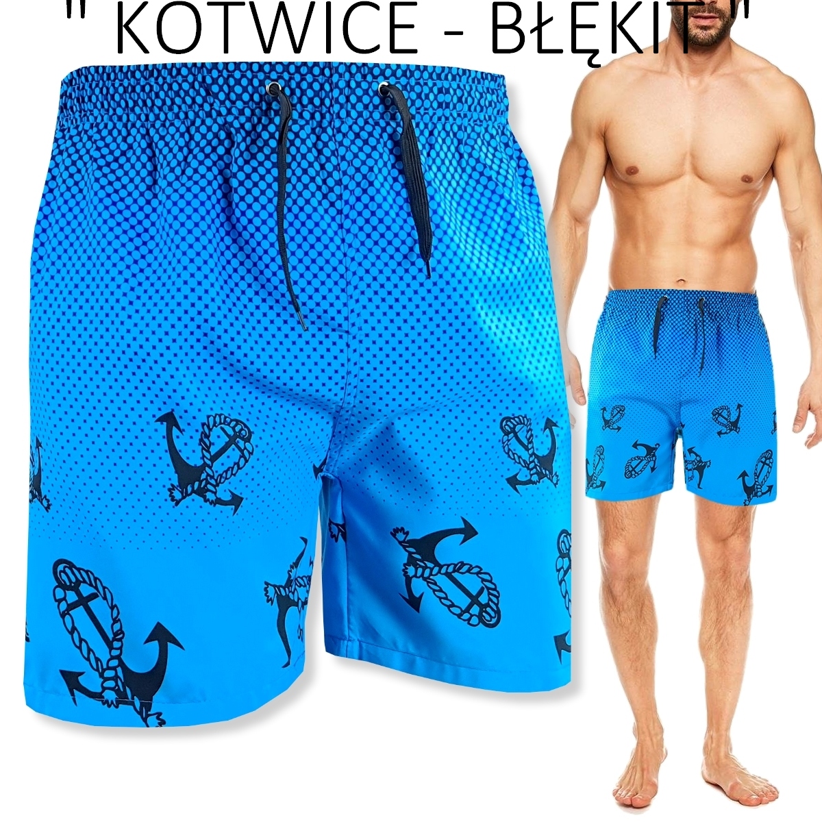 MĘSKIE SPODENKI KĄPIELOWE SZORTY DO PŁYWANIA SPODNIE KĄPIELÓWKI #3XL KTW Marka Cottonik