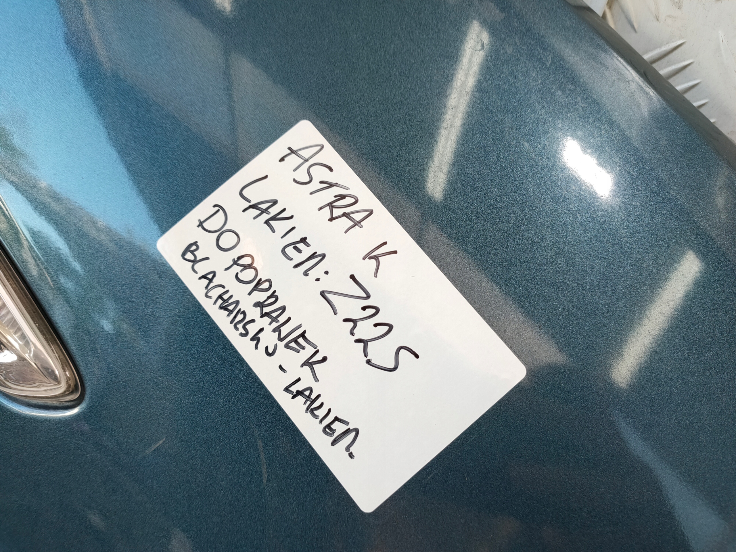 OPEL ASTRA K 15-21 fender front right front colour Z22S