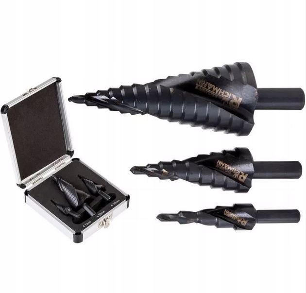 

Wiertła Stopniowe Stożkowe Do Metalu 4-32mm Hss