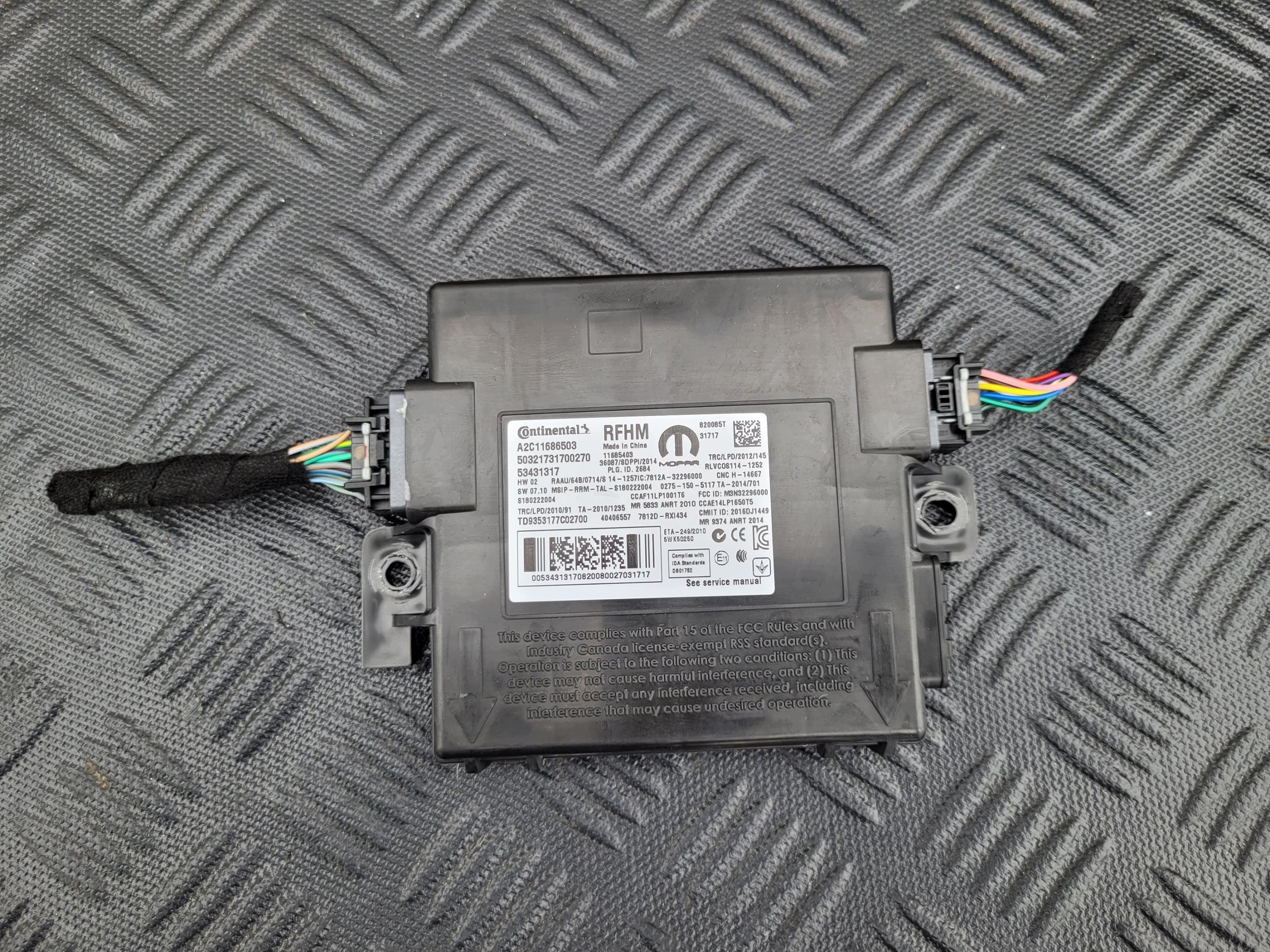 A2C11686503 53431317 module unité de commande électronique uce déshumidificateur d'air conditionné JEEP COMPASS II 1.4 M-AIR
