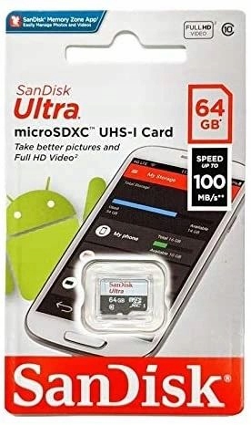 SanDisk MICRO SD XC ULTRA 100MB/s C10 UHS-I 64GB
