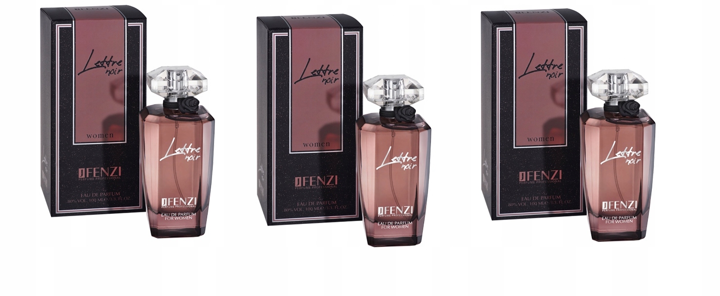 JFenzi Lettre Noir 3x100 ml parfémovaná voda