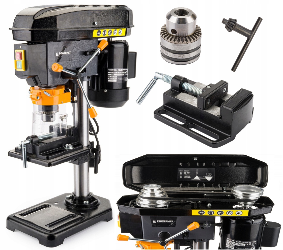 1600W СТОЛБ СТОЛБ СВЕРЛИЛЬНЫЙ СТАНОК + ТИСКИ