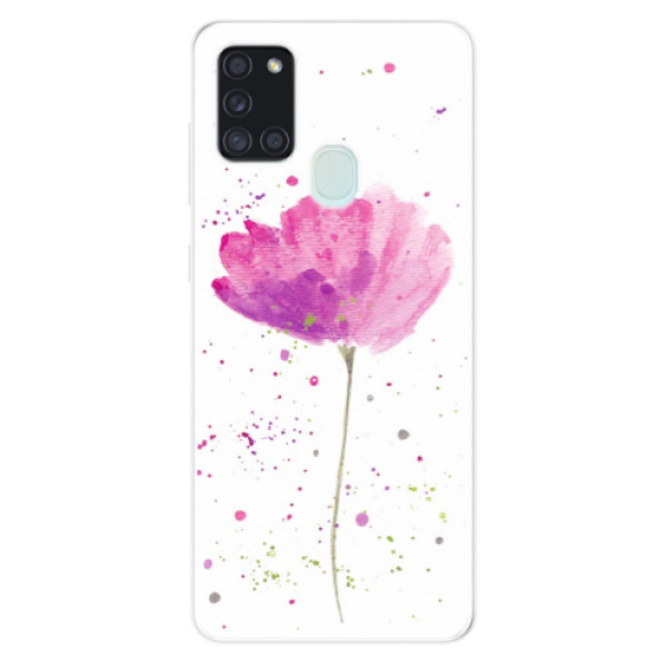 Silikonowe etui iSaprio Poppies do Samsung Galaxy A21s