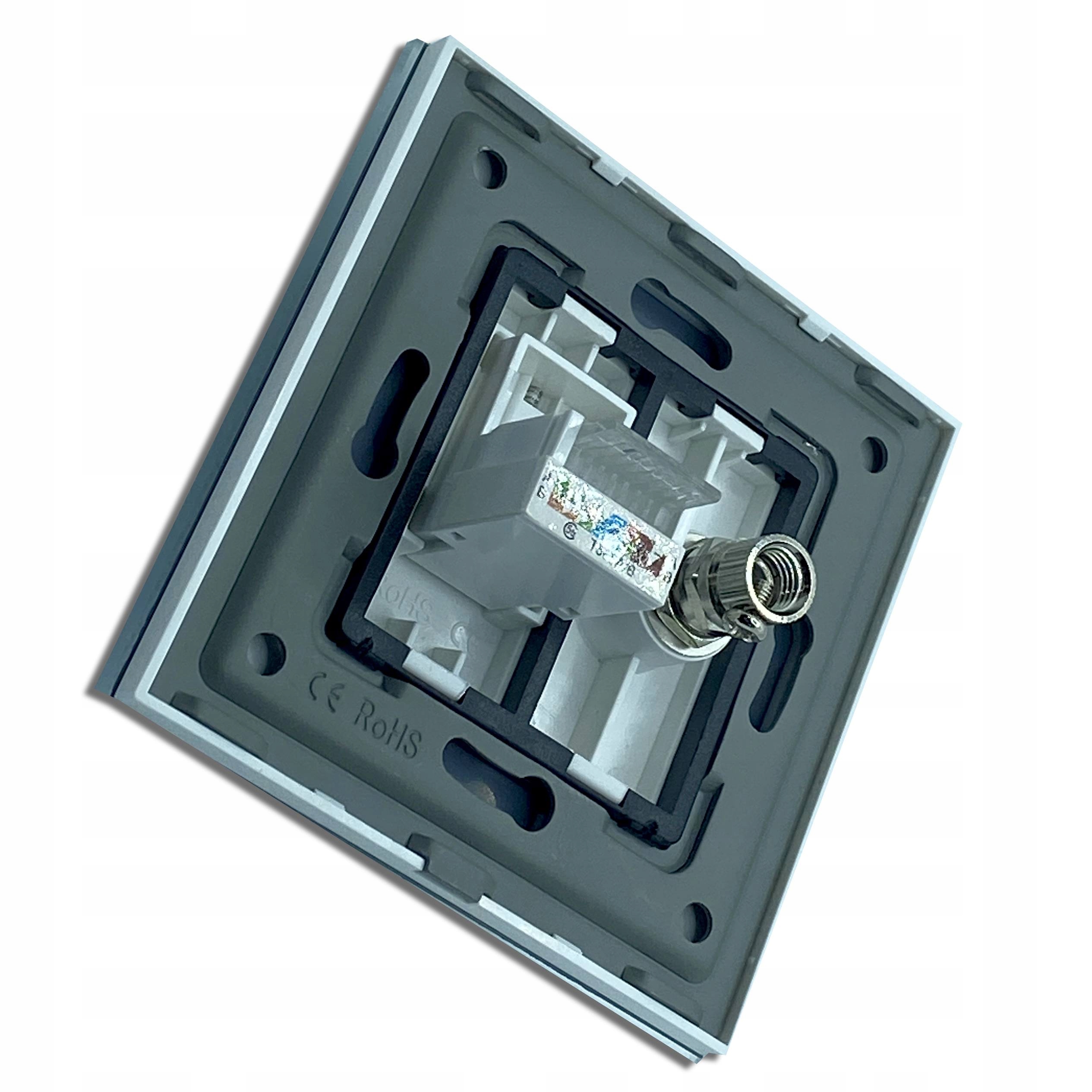 GNIAZDKO INTERNETOWE RJ45 + ANTENA SZKLANE LAN SAT EAN (GTIN) 5904181907033